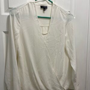 The Limited Cream Wrap Blouse